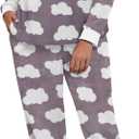 PrinStory Women's 2 Piece Pjs Matching Sets (L)