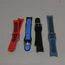 6 PACK No Gap Bands Only Compatible with Samsung Galaxy Watch 7/6/5/4 Band 40mm 44m/Watch 6 Classic 43mm 47mm/Galaxy Watch 5 Pro 45mm/4 Classic 42mm 46mm, 20mm Soft Silicone Sport Bands for Women Men (Large, Black Blue/Red Black/Rock Green Black/Black Black/Navy Blue White/White Black)