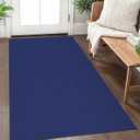 IOHOUZE Washable Area Rug 3x5 Non Slip Woven Rugs for Entryway Rugs Indoor Outdoor Doormat Throw Rug Floor Carpet for Entrance Kitchen Living Room, Royal Blue/Navy
