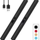 2 PCS Candle Lighter,Windproof Flameless Electric Lighter with LED Power Display Safety Switch, Upgraded Plasma USB Rechargeable Lighters for Birthday Camping BBQ (Black)