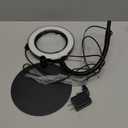 10X Magnifying Glass with Light, Real Glass Lens, 5 Color Modes Dimmable, Flexible Gooseneck Lighted Magnifier with Stand, LED Desk Lamp Hands Free for Crafts Painting Sewing Reading Close Work (Black)