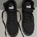 Puma Men's Rebound Layup Sneaker Black Black White, 14