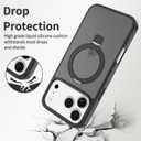 Phone Cover for iPhone 17 Pro Max Case with Stand, Magnetic, Military Grade Protection, Shock Absorption, Lightweight, Scratch Resistant, Matte Finish for iPhone Case 17 Pro Max Black