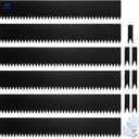 Metal Landscape Edging 6 Pack 40" L x 6" H,Galvanized Bendable Metal Garden Edging,Hammer- in Steel Landscape Edging with a Pair of Gloves and 7 Clips,Black (20 FT Total)