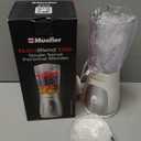 Mueller Smoothie Blender for Smoothies - Personal Blender for Shakes, Frozen Drinks, Baby Food & More, 15oz Travel Cup and Lid, Durable Stainless Steel Blades for Powerful Blending Performance, White