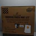 ProsourceFit Puzzle Exercise Mat  in, EVA Interlocking Foam Floor Tiles for Home Gym, Mat for Home Workout Equipment, Floor Padding for Kids, Black, 24 in x 24 in x  in, 48 Sq Ft - 12 Tiles