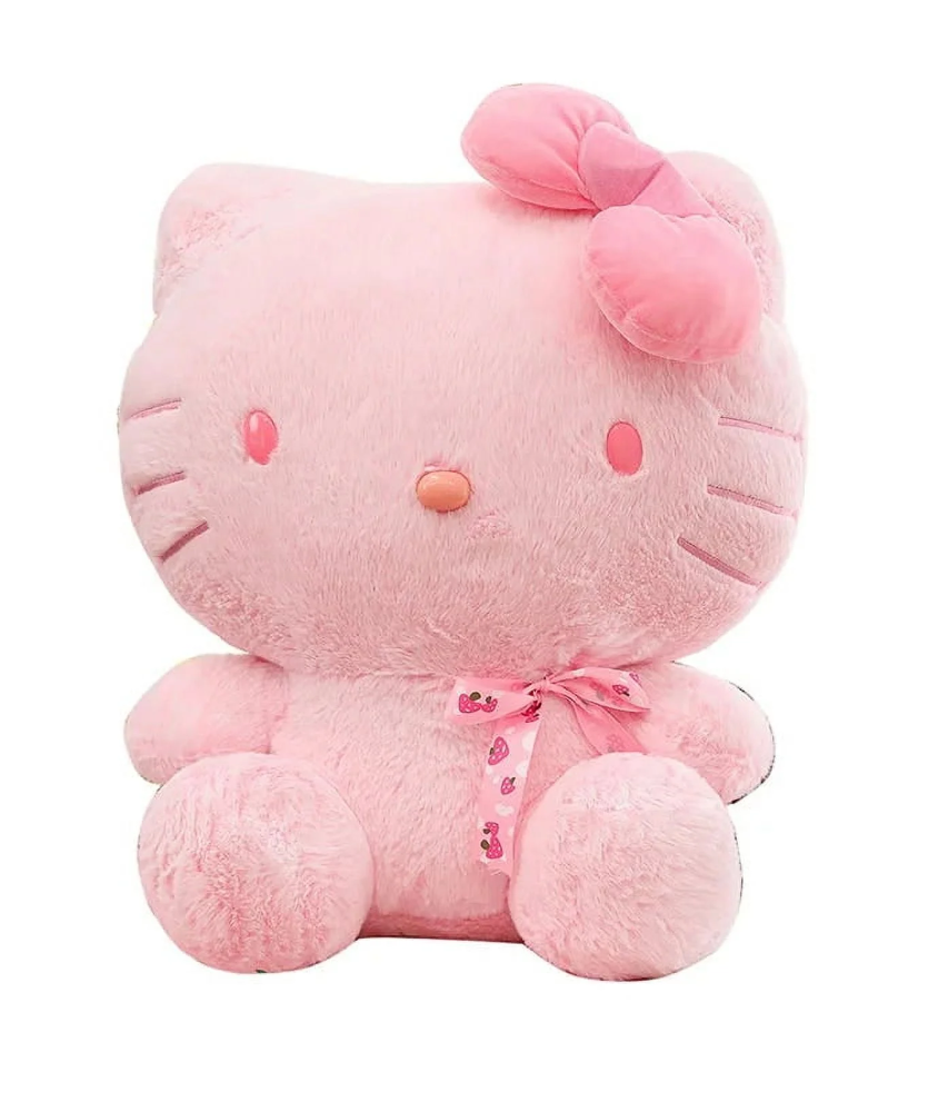 Sanrio Pink Hello Kitty Doll Plushies Sakura Kt Cat Plush Toy Girl'S Gifts Cute Cartoon Doll Birthday Gifts For Girls 10 Inch Pink Plush