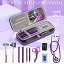 Stethoscope Case for 3M Littmann Classic III, Cardiology IV, MDF, EKO - Nurse Gifts for Women, Nursing Student Gifts, Cute Hard Shell Nurse Bag, Nurse Accessories for Work (Purple)