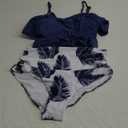 Womens Tankini Swimsuits Ruffled Tank Top Tummy Control Floral Modest Swimwear High Waisted Bikini M