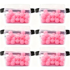 Baby Shower Games for Girl Boy, Fun Bridal Party Family Gatherings and Team-Building Activities, Twerk Pong Game (6 Sets Pink)