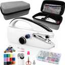 Handheld Sewing Machine, Mini Portable Hand Sewing Machine with 20 Thread Colors Emergency Sewing Kit, Suitable for Clothes, DIY Home Portable Sewing Machines(White)