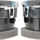 Dash Board Louvre Chrome AC Heat Air Vent Outlet Set (2PCS) Replacement for F150 2009-2014 9L3Z-19893-AA 9L3Z19893AA CL3Z-19893-EA