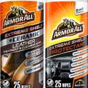 Armor All Ceramic Car Leather Cleaning Wipes, Use on Heated Seats and Leather Surfaces, Includes Extreme Protectant Wipes - 2 Count