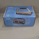 AFMAT 3 Hole Punch Heavy Duty, 9/32" Holes, 50-Sheet Hole Puncher 3 Ring, 50% Reduced Effort, Adjustable Two & Three Hole Punch, Metal Paper Puncher w/Large Chip Tray, Metal Paper Guide, Gray, HP18