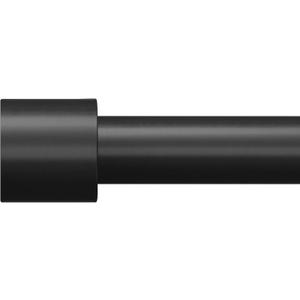 Zeerobee Curtain Rods for Windows 28 to 48 inch, Heavy Duty Adjustable pole with Brackets, Rustic Indoor/Outdoor Curtain Rod, Black, 28"-48"