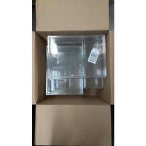 Attelite Acrylic Display Cases for Collectibles, 4 Pack 3 Layer Clear Display Case with Magnetic Door,Dustproof Clear Showcase with 2 Adjustable Divider Storage Box for Action Figure