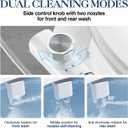 Non-Electric Bidet Attachment for Toilet Seat, Daul Clean Nozzles 3 Modes Adjustable Water Pressure Bidet Toilet Seat Attachment with Pressure Controls Feminine/Posterior Wash(AM-US-TT17N)