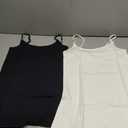 Amazon Essentials Women's Slim-Fit Camisole with Adjustable Straps, Layering Cami, Pack of 2, Black/White, X-Small