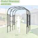 Garden Arch Trellis - 69"L*71"W*87"H, Rust-Proof Grape Trellis with Thickened Steel Pipe, Garden Arch Trellis for Climbing Plants Outdoor, Tunnel Trellis for Cucumber, pumpkin,Squash, Melon