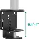 WALI C Clamp Base Stand Mounting Accessory, Desk c-clamp for WALI Monitor Mount Workstation System (C-CLAMP), Black