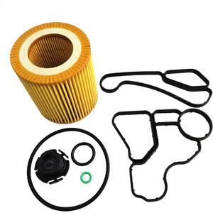 Engine Oil Filter Adapter Housing Gasket Cooler Seal Kit fit for BMW 128i 135i 323i 325xi 328i xDrive 328xi 330i 330xi 335i 335is 335xi 530i 535i xDrive 535xi 740i X1 X3 X5 X6 Z4