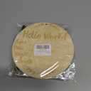 2 x Wooden Baby Announcement Sign, 5.9 Inch Hello World Newborn Birth Sign With Ink Pad Markers for Nursery Name, Birthday, Baby Showers, Photo Props