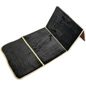 Seat Mat with Backrest, Prayer Mat, with Carry Bag, Black