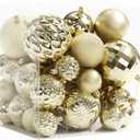 Annecy Christmas Tree Ornaments - 36 PCS Shatterproof Christmas Ball Ornaments Set for Holiday, Wreath & Party Decorations (Multi-Size, Gold)