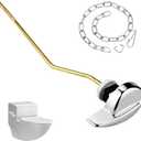 2 x Toilet Handle Replacement Kit - Copper Flush Lever Handle Compatible with TOTO THU068#CP & St743S, Kohler Toilet Tanks (Side-Mounted, Silver)