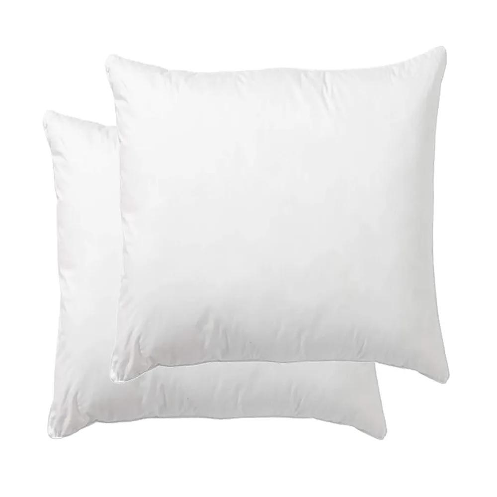 Euro Pillow Insert, Decorative Throw Pillow Stuffer, Down and Feather Filled, Cotton Fabric (White), 24x24, Set of 2, Suitable for Home, Bed