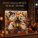 ZLQWE DIY Pearl Diamond Painting Art Kit,2026 New Pearl Beads Art Craft for Adults & Beginners,Gemstone Diamond Dots Beads Painting for Home Wall Decor, Multicolor Halloween 02