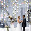 Cheerland Clearance Pink Gold Party Decorations Dot Garlands Circle Banner Streamer Backdrop Hanging Decor for Birthday Wedding Engagement Bridal Baby Shower Sweet 16 Mothers Day Party Supplies