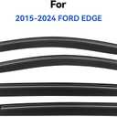 Window Visors Rain Guards Shield for 2015-2025 Ford Edge, Out-Channel Window Vent Wind Deflectors Visors Shades for 15-25 Edge
