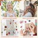 30 pcs Christamas Tree Decorations Clearance,Mini Resin Ornaments for Christmas Trees,Small Santa Clause Charms Xmas Decorations Sets for Girls Women