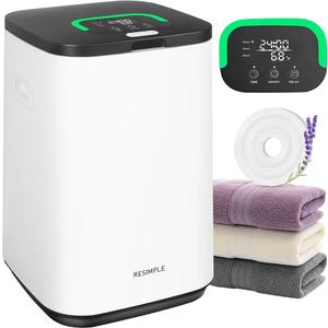 Towel Warmer for Bathroom, 23L Large Hot Towel Warmers Bucket with LED Display, 3 Heating Modes, Up to 24 Hour Delay, Luxury Towel Heater for Oversize Bathrobes Blankets - Simple Black