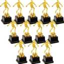Juvale Soccer Trophy for Kids - Plastic Award Trophies - Pack of 12, 2.5 x 6 in, Gold & Black, Plastic