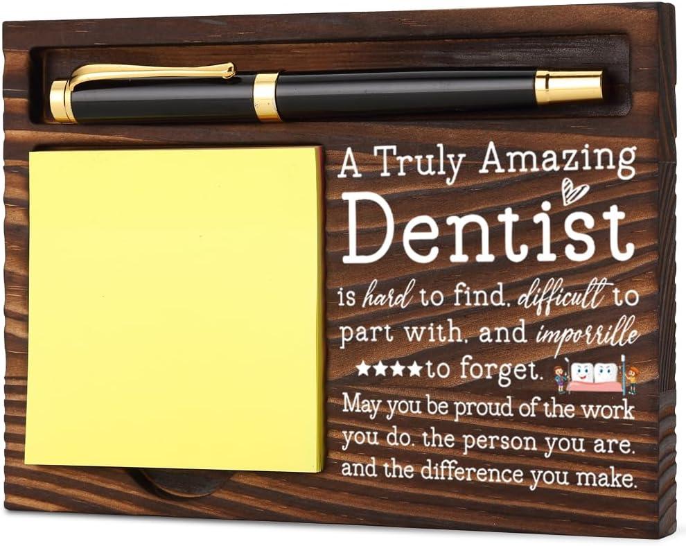 Dentist Gifts, Appreciation Office Gift for Dentist, Motivational Desk Decor Gifts for Dentist, Office Desk Decor, Retro Note Pad Holder with Inspirational Quotes,6.5x4.7 Inches,HFF9