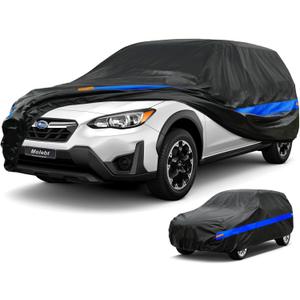 SUV Car Cover Waterproof All Weather for Automobiles, Universal Fit Kia Soul, Subaru CrossTrek/Forester, Ford Escape, Hyundai Tucson, Honda Element, Lincoln MKC, Mazda CX-30 etc. (2-For SUV Jeep up to 181 inch)