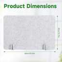 Desk Privacy Panel Acoustic Divider Panel Portable Desk Partition Desk Divider Noise Visual Isolate Table Divider for Student Study Office Library (Gray-4, 15.75" x 23.6")