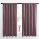 NICETOWN Blackout Curtains for Living Curtains, Room Darkening Curtains & Drapes for Kids Bedroom, Home Decoration Draperies (Dry Rose, 52" x 63", 2 PCs)