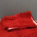 Bathroom Rugs Sets 2 Piece,Super Absorbent Soft,Thick,Machine Washable Chenille Bath Mat,Non Slip Toilet Floor Rug,Bath Mats for Bathroom,16x24 Plus 20x32 Shape,Red