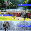 PEAKCLOUDS Christmas Projection Lights Outdoor - LED Holiday Projector Lights with Auto Timer and Waterproof Design for Indoor Outdoor Yard, Patio, Garden, Party Decor