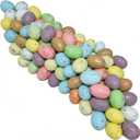 100 Pcs Sparkling Foam Easter Eggs 2 X 3cm DIY Fake Egg Artificial Foam Bird Eggs Garden Bird Nest Decor Easter Party Decorations Home Decor
