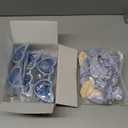 Satin Bridesmaid Scrunchies Bachelorette Hair Ties Set of 6 sunglasses Bridal Shower No Damage Hairties ideas Gift for Wedding Party Favors Bridesmaid Proposal Gifts (8sets White & Dusty Blue)