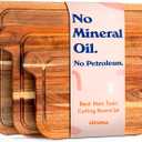 Non Toxic Cutting Boards - Cutting Board Set Free of Mineral Oil, Made of FSC Acacia Wood - Cutting Boards for Kitchen - Includes 3 Chopping Boards. By Ziruma
