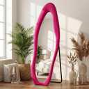 ZHUNFA Full Length Mirror, 65×24 Mirror Full Length Wrapped in Flannel