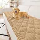 Smiry Pet Couch Covers for Dogs Washable, Non-Slip Fuzzy Couch Covers for 3 Cushion Sofa Pet Friendly, Soft Thick Furniture Protector Sofa Slipcover Mat for Dogs (Camel, 27.6" x 59")