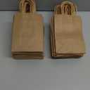 SPERPAND 60 Pcs Small Gift Bags, Brown Paper Treat Bag, 6.5" Mini Goodie Bags with Handles for Birthday, Wedding, Holiday Gifts Party Favor Bag