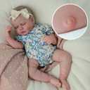 SCOM Lifelike Reborn Baby Dolls Loulou - 20 Cute Realistic Baby Girl, Weighted Full Vinyl Body Newborn Doll with Accessories for Ages 3+ | Premium Gift