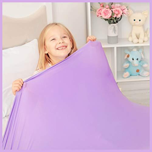 Sensory Compression Blanket | Spandex Bed Sheet for Kids & Adults | Deep Relaxing Feeling, Release Oxytocin | Helps With: SPD, Anxiety, ADHD, Autism and More | Breathable & Stretchable |Twin Size